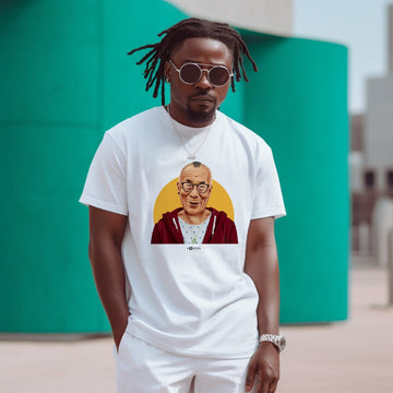Dalai Lama Hipstory Cotton Crew T-Shirt - Hipstory Shop
