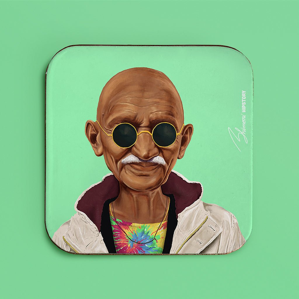 Mahatma Gandhi Hipstory Coaster - Hipstory Shop