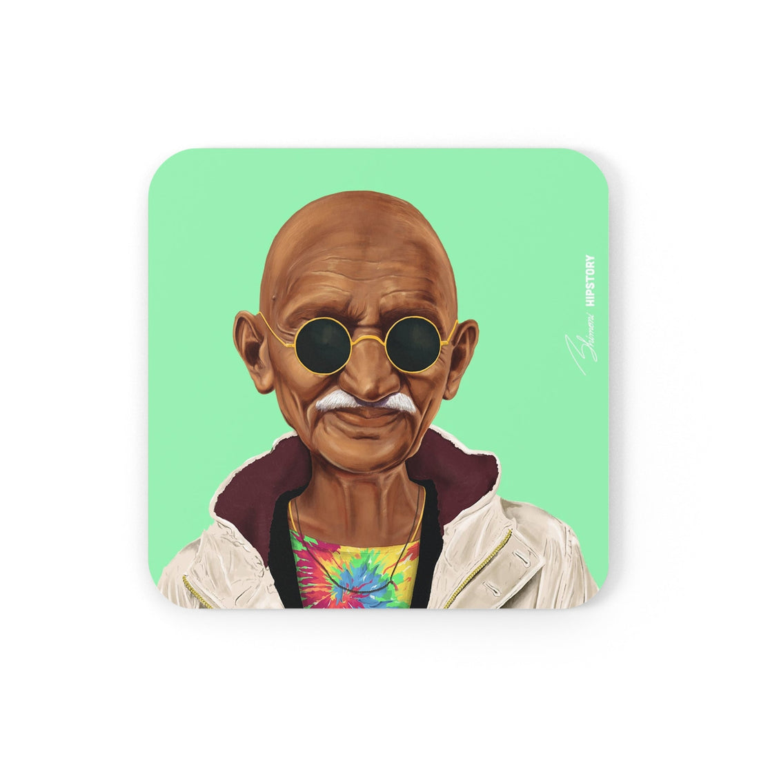 Mahatma Gandhi Hipstory Coaster - Hipstory Shop