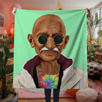 Mahatma Gandhi Minky Blanket - Hipstory Shop