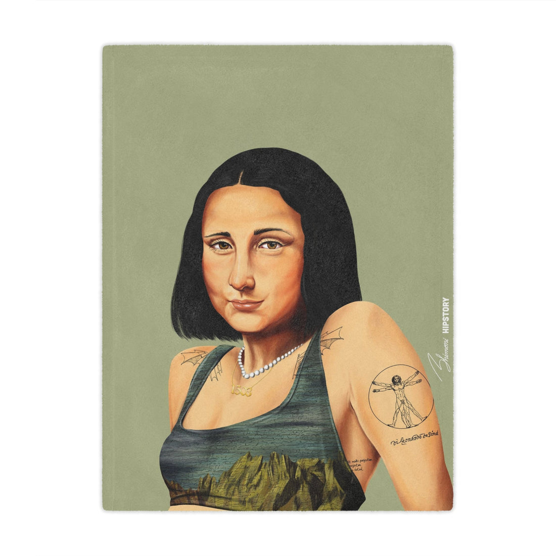 Mona Lisa Minky Blanket - Hipstory Shop