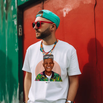 Nelson Mandela Hipstory Cotton Crew T-Shirt - Hipstory Shop