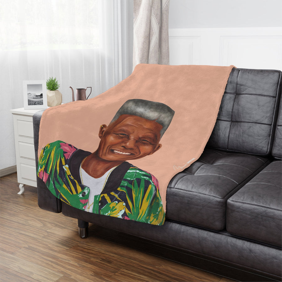 Nelson Mandela Minky Blanket - Hipstory Shop