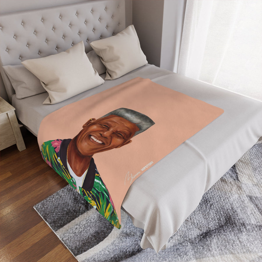 Nelson Mandela Minky Blanket - Hipstory Shop