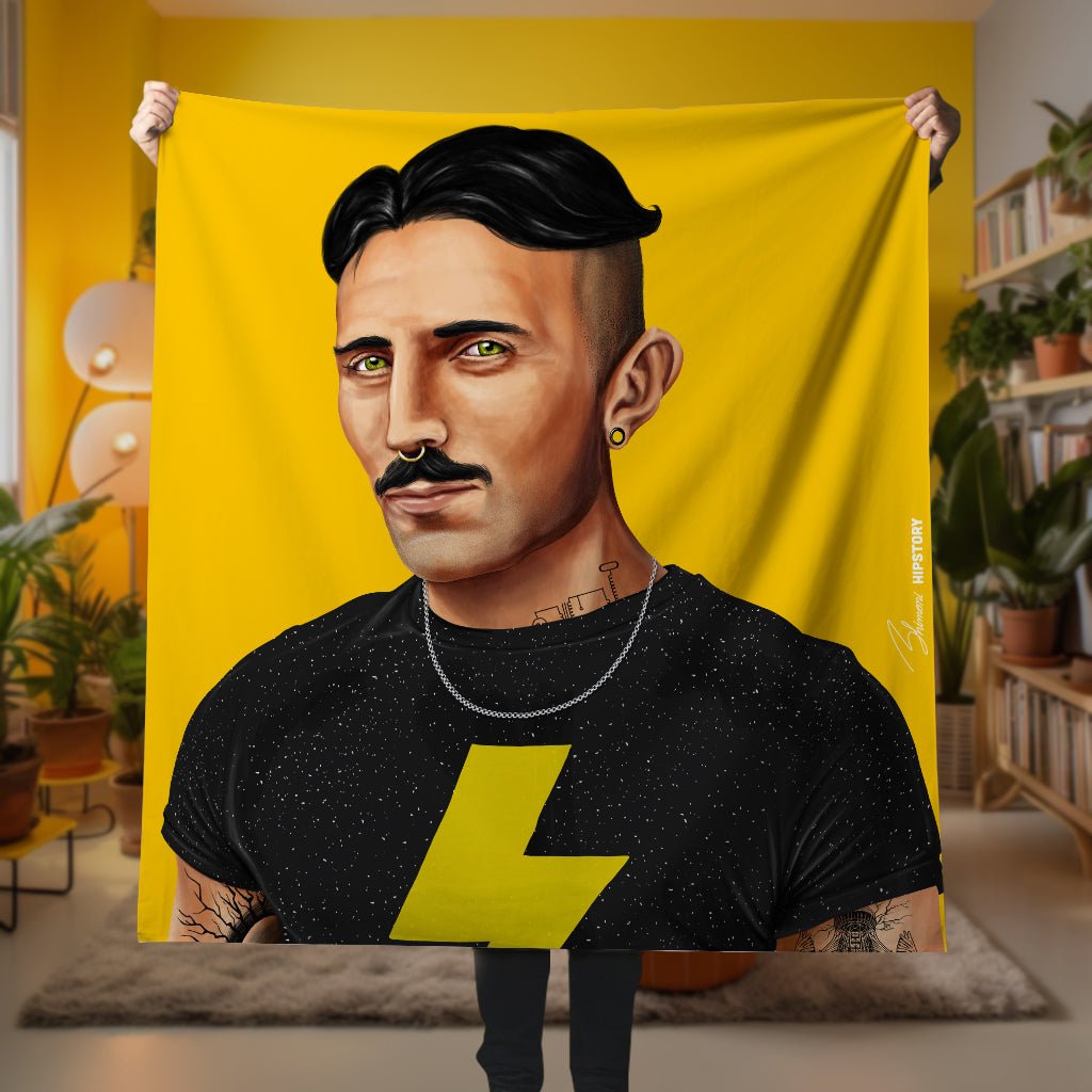 Nikola Tesla Minky Blanket - Hipstory Shop