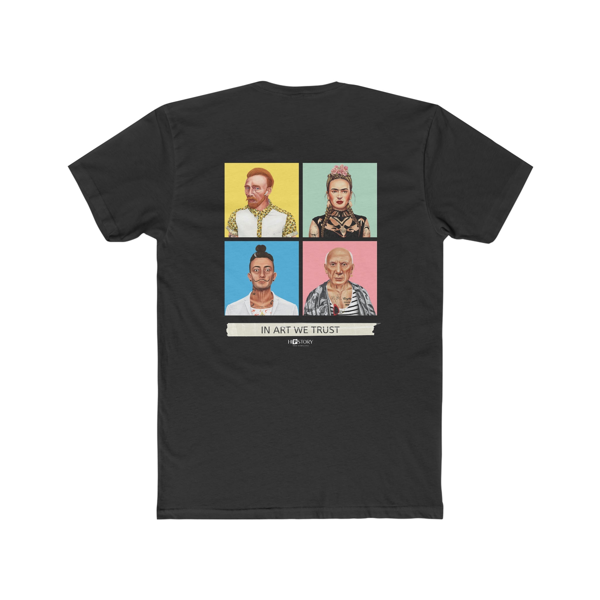 Pablo Picasso, Frida Kahlo, Salvador Dalí, Vincent Van Gogh Hipstory Cotton Crew T-Shirt - Hipstory Shop