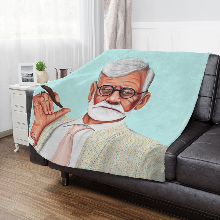 Sigmund Freud Minky Blanket - Hipstory Shop