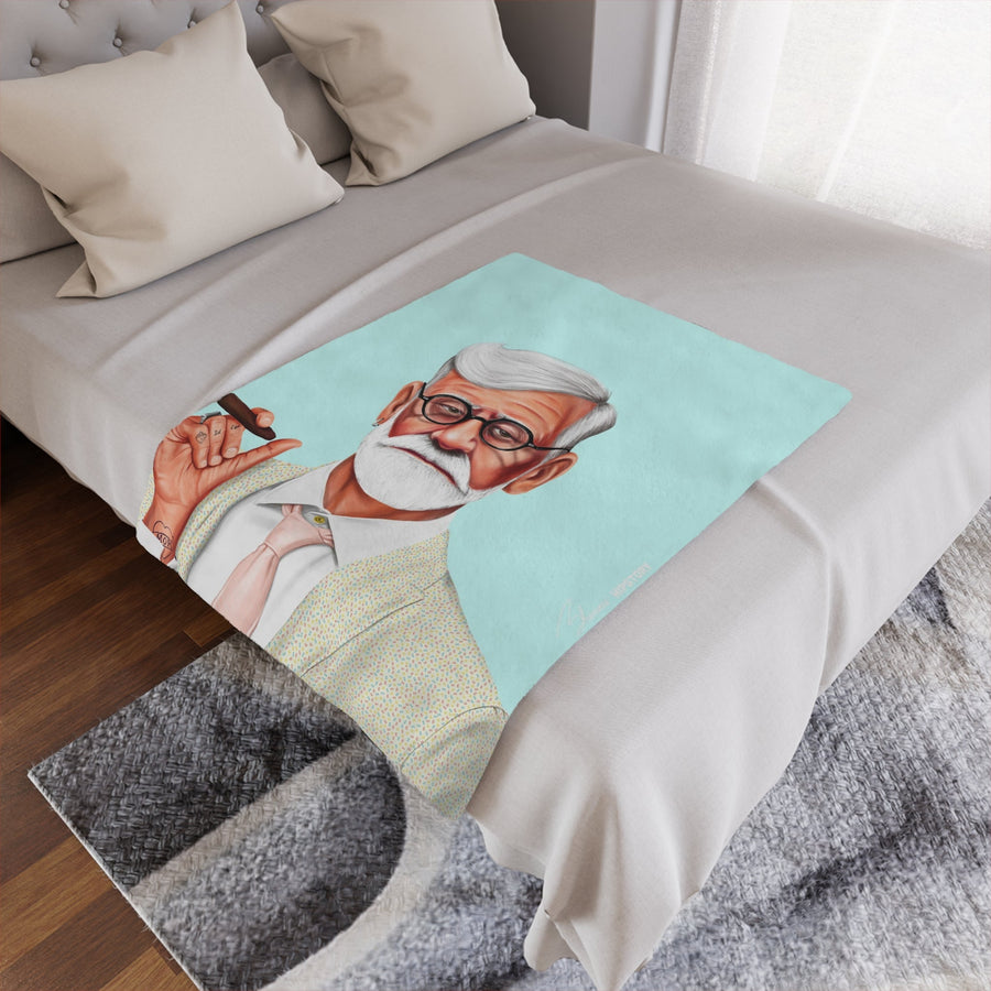 Sigmund Freud Minky Blanket - Hipstory Shop